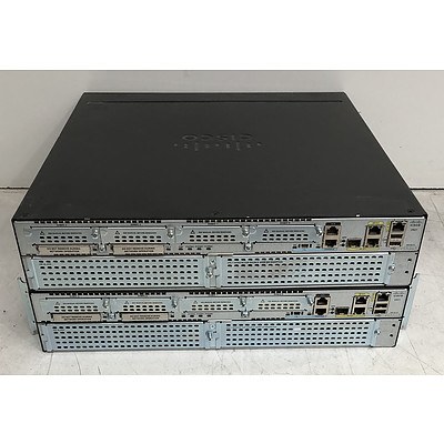 Cisco (CISCO2921/K9 V08) 2900 Series Integrated Services Router - Lot of Two
