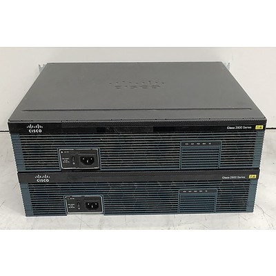 Cisco (CISCO2921/K9 V08) 2900 Series Integrated Services Router - Lot of Two