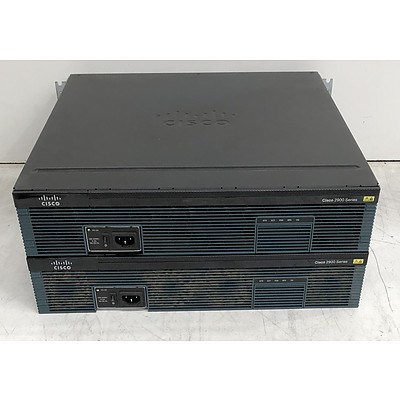 Cisco (CISCO2921/K9 V08) 2900 Series Integrated Services Router - Lot of Two