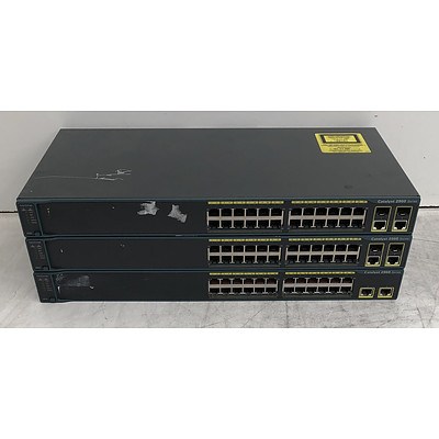 Cisco Catalyst Assorted 2960 Series Ethernet Switches - Lot of Three