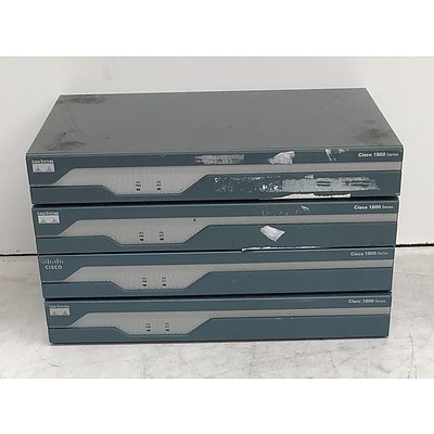 Cisco (CISCO1841) 1800 Series Integrated Services Router - Lot of Four