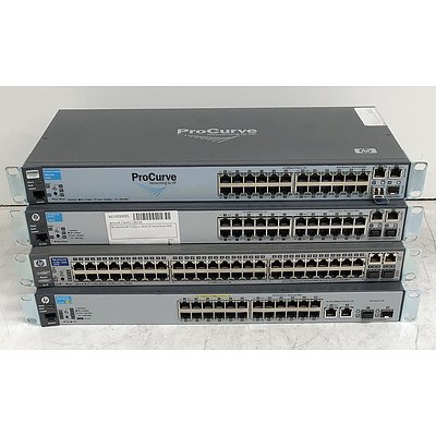 HP Assorted Ethernet Switches - Lot of Four