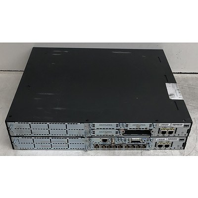 Cisco (CISCO2811) 2800 Series Integrated Services Router - Lot of Two