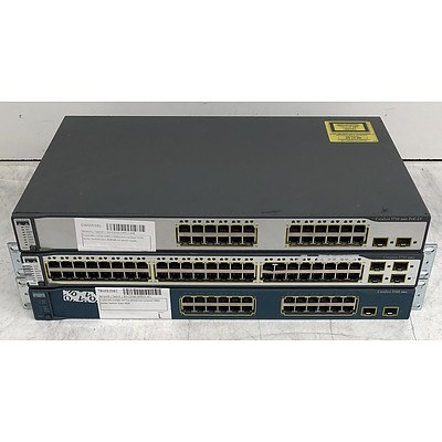 Cisco Catalyst Assorted Ethernet Switches - Lot of Three