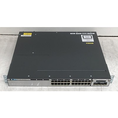 Cisco Catalyst (WS-C3750X-24P-S V07) 3750-X Series PoE 24-Port Gigabit Managed Switch