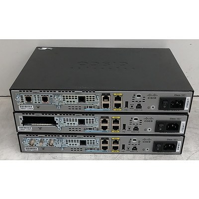 Cisco (CISCO1921/K9 V05) 1900 Series Integrated Services Router - Lot of Three