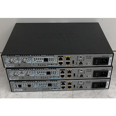 Cisco (CISCO1921/K9 V05) 1900 Series Integrated Services Router - Lot of Three