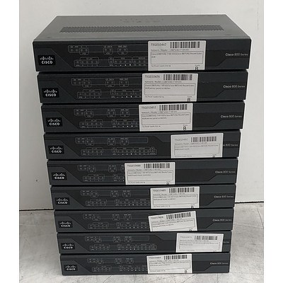 Cisco (C887VAG+7-K9 V01) 800 Series Routers - Lot of Nine