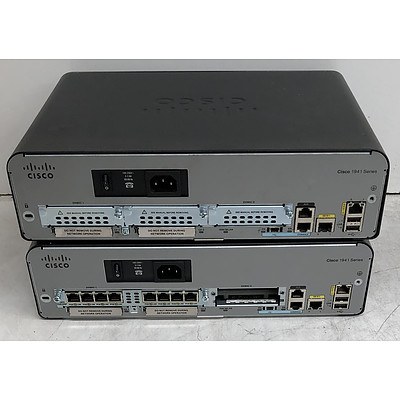 Cisco (CISCO1941/K9 V05) 1900 Series Intergrated Services Router - Lot of Two