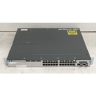 Cisco Catalyst (WS-C3750X-24T-S V01) 3750-X Series 24-Port Gigabit Managed Switch