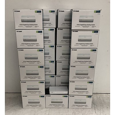 D-Link (DGS-1008A) 8-Port Gigabit Desktop Switch - Lot of 25