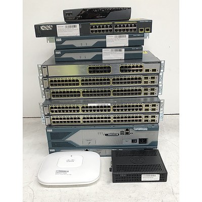 Bulk Lot of Assorted IT Equipment - Routers, Switches, Client Computers & Access Points