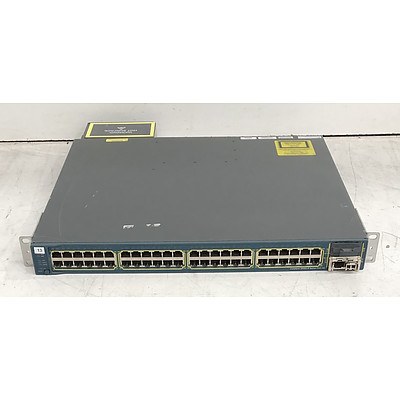 Cisco Catalyst (WS-C3560E-48PD-SF V01) 3560-E Series PoE-48 48-Port Gigabit Managed Switch