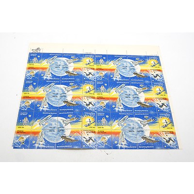 1981 United States 'Benefiting Mankind' 18c Stamp Sheet