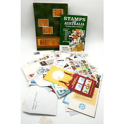 Renniks Stamps of Australia Reference Book, Stamp Album and a Group International Stamps and Letters