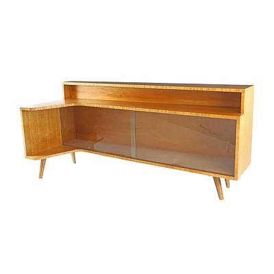 Good 1950s Maple Veneer Corner Cabinet