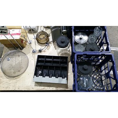 Selection of Commercial Jars, Heat Proof Boards, Plastic Forks, Table Number Holders and More