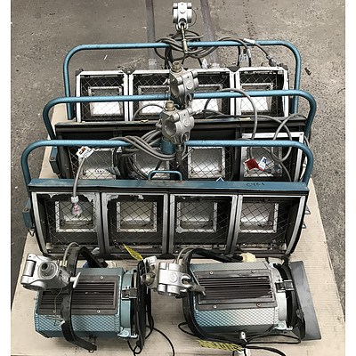 Berkey Technical 2350 and 2138 Stage Lights -Lot Of Five