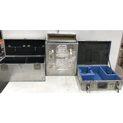 Aluminum Padded Travel Cases -Lot of Three