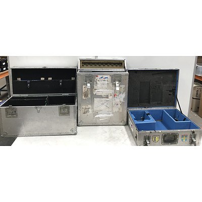Aluminum Padded Travel Cases -Lot of Three
