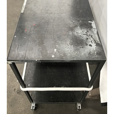 Three Tier Library Trolleys -Lot Of Two