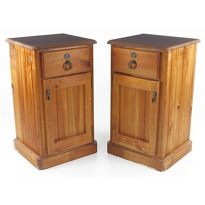 Pair of Reproduction Bedside Cabinets Made by Bounty Furniture 1978