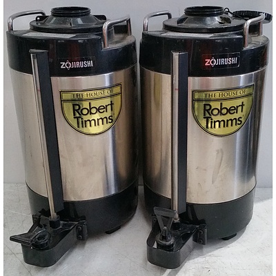 10 Litre Stainless Steel Water Urns - Lot of Two