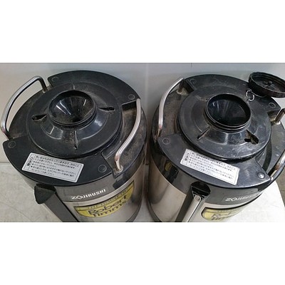 10 Litre Stainless Steel Water Urns - Lot of Two