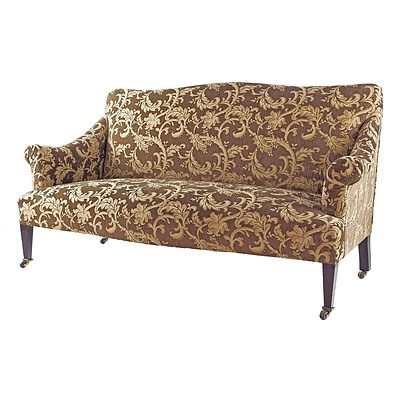 Nicely Reupholsterd Edwardian Sofa in the Georgian Sheraton Style, Early 20th Century