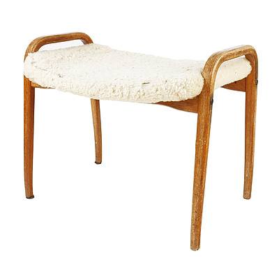 Vintage Scandinavian Bentwood Stool