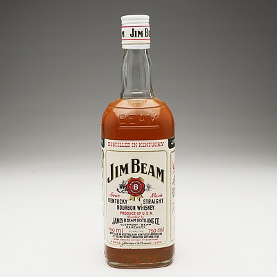 Jim Beam White Label Kentucky Straight Bourbon Whiskey  750ml