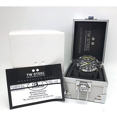 TW Steel TW75 Grandeur Diver Chronograph 48mm All Black Rubber Watch