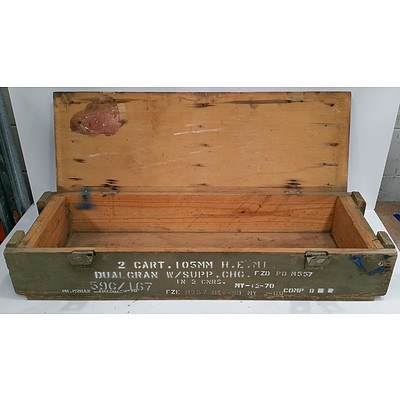 Military Ammunition Boxes Lot Of Two
