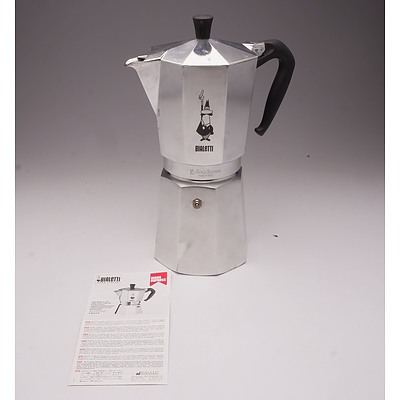 Bialetti Moka Express Coffee Percolator with Instructions