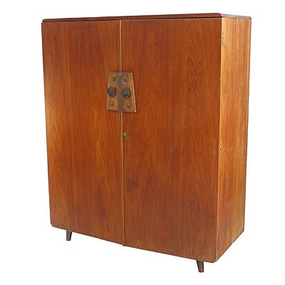 Sri Lankan Modernist Small Low Wardrobe, Terry Jonklaas Commission Circa 1948 (One of a Pair)