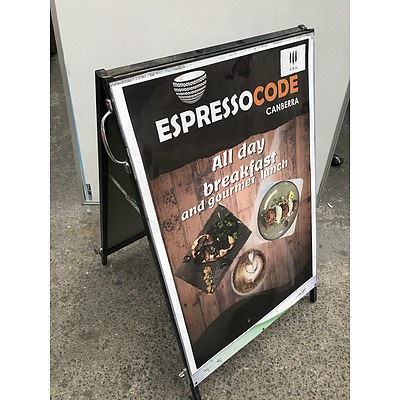 A-Frame Cafe Advertising Sign
