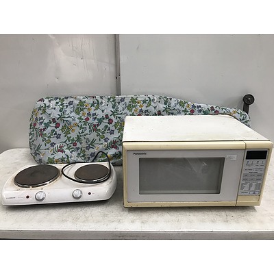 Panasonic Microwave With Kambrook Cooktop and Ironing Board