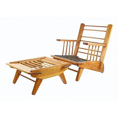 Fred WARD (1900-1990) Patterncraft Armchair and Footstool, Designed 1946