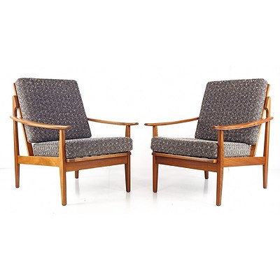 Fred LOWEN (1919-2005) Pair of Armchairs, Manufactured Circa 1960 by Fler
