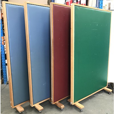 Coloured Vinyl Partitions -Lot Of Four