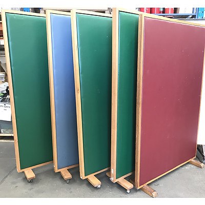 Coloured Vinyl Partitions -Lot Of Five
