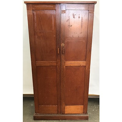 Circa 1960's Solid Timber Stationary Cupboard