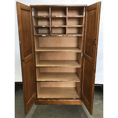 Circa 1960's Solid Timber Stationary Cupboard