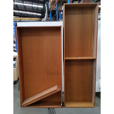 Three Bookshelves, Credenza and Pigeon Hole Unit
