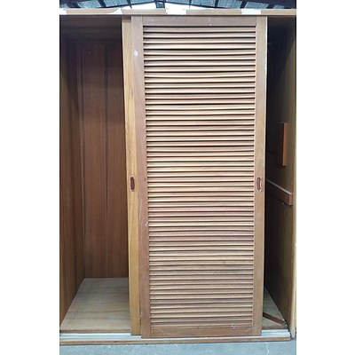 Louvered Sliding Door Cabinet