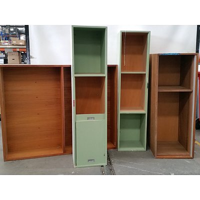Lot of Seven Shelving Units