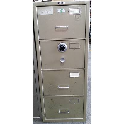 Chubb B Class Four Drawer Filing Cabinet