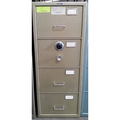 Chubb B Class Four Drawer Filing Cabinet