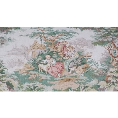 Edwardian Settee with Tapestry Upholstery, Early 20th Century