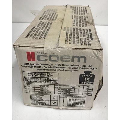 Ceramiche Coem Italian Tiles -Lot Of 18 Boxes